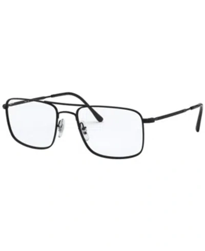 Ray Ban Rx6434 Men's Square Eyeglasses In Black