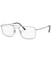 Ray Ban Rx6434 Men's Square Eyeglasses In Silver-tone