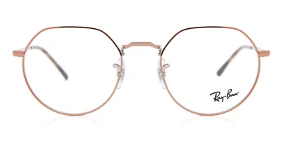 Ray Ban Rx6465 Jack 2943 Occhiali Da Vista Marroni Per Uomo (solo Montatura) In Gold