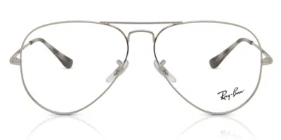 Ray Ban Rx6489 Men's Glasses, Silver, Size 55 In Metallic