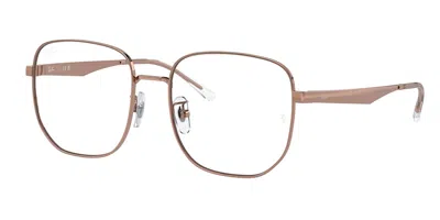 Ray Ban Rx6503d Asian Fit 3094 Men's Glasses Rose-gold Size 55 - Blue Light Block Available In Brown