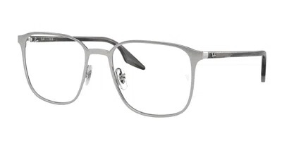 Ray Ban Rx6512 Men's Glasses, Silver, Size 52 In Gray