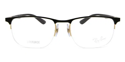 Ray Ban Rx6513 Men's Glasses, Gold, Size 53 In Black