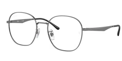 Ray Ban Rx6515d Asian Fit Men's Glasses, Gunmetal, Size 54 In Gray