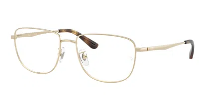 Ray Ban Rx6523d Asian Fit 2993 Men's Glasses Gold Size 56 - Blue Light Block Available