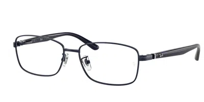 Ray Ban Rx6527d Asian Fit Men's Glasses, Blue, Size 56 In Black