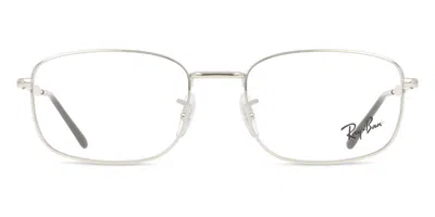 Ray Ban Rx6533 Men's Glasses, Silver, Size 52 In Neutral