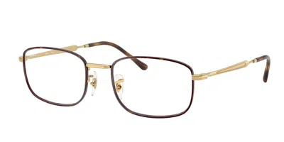 Ray Ban Rb6495 Optics Eyeglasses Gold Frame Clear Lenses Polarized 52-19