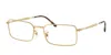Ray Ban Rectangle-frame Glasses In Gold