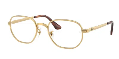 Ray Ban Rx6559 Hexagonal Max 2500 Men's Glasses Gold Size 52 - Blue Light Block Available