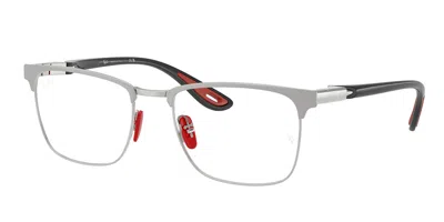 Ray Ban Rx6621m F131 Occhiali Da Vista Argentati Per Uomo (solo Montatura)
