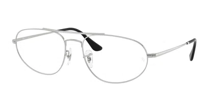 Ray Ban Rx6645 2501 Occhiali Da Vista Argentati Per Uomo (solo Montatura) In Silver