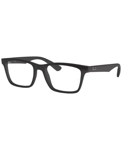 Ray Ban Rx7025 Unisex Square Eyeglasses In Black