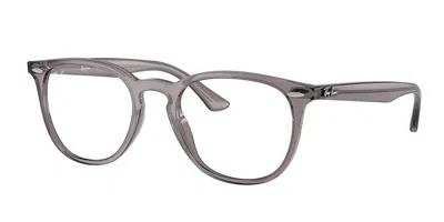 Ray Ban Rx7159f Asian Fit 8257 Men's Glasses Clear Size 52 - Blue Light Block Available In Metallic