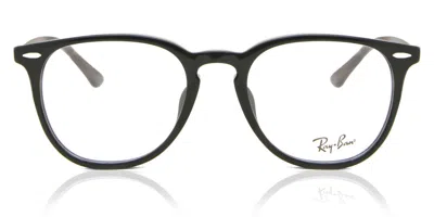 Ray Ban Rx7159f Asian Fit Men's Glasses, Black, Size 52 In Pattern