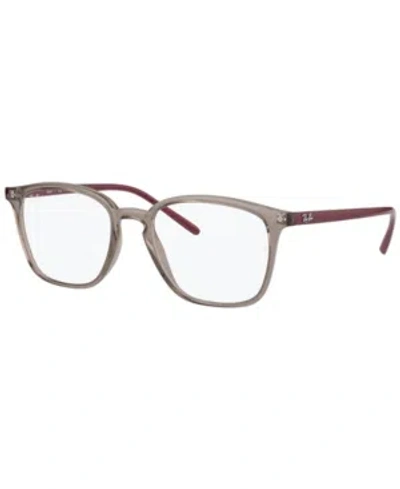 Ray Ban Ray-ban Rx7185 Unisex Square Eyeglasses In Gray