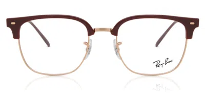 Ray Ban Rx7216 New Clubmaster Men's Glasses, Burgundy, Size 49 In Brown