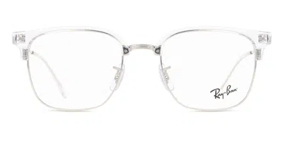 Ray Ban Rx7216 New Clubmaster 2001 Men's Glasses Clear Size 51 - Blue Light Block Available In Pattern