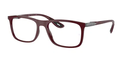 Ray Ban Rx7222m F681 Men's Glasses Red Size 54 - Blue Light Block Available In Brown
