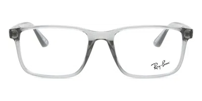 Ray Ban Rx7241d Asian Fit Men's Glasses, Clear, Size 55 In Gray