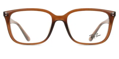 Ray Ban Rx7248d Asian Fit Men's Glasses, Brown, Size 55