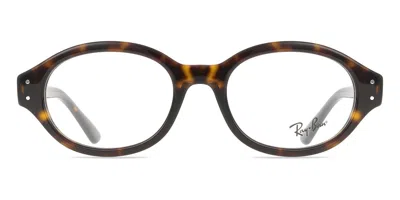 Ray Ban Rx7257f Shilo Vestibilità Orientale 8320 Occhiali Da Vista Tartarugatishell Per Uomo (solo Montatura In Brown