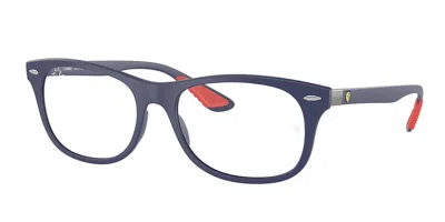 Ray Ban Rx7307m Men's Glasses, Blue, Size 52 In Black