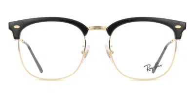 Ray Ban Rx7318d Asian Fit Men's Glasses, Gold, Size 54 In Black