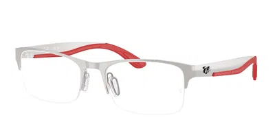 Ray Ban Rx7551 3219 Occhiali Da Vista Argentati Per Uomo (solo Montatura) In Silver