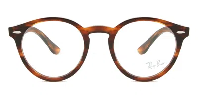 Ray Ban Rx7680v Larry 2144 Men's Glasses Tortoiseshell Size 49 - Blue Light Block Available In Brown