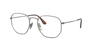 Ray Ban Rx8148v 1223 Men's Glasses Gunmetal Size 51 - Blue Light Block Available In Orange