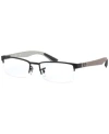Ray Ban Ray-ban Rx8412 Unisex Rectangle Eyeglasses In Matte Blac