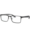 Ray Ban Rx8415 Men's Rectangle Eyeglasses In Black