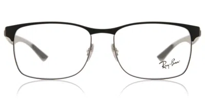 Ray Ban Rx8416 Men's Glasses, Black, Size 53 In Transparent