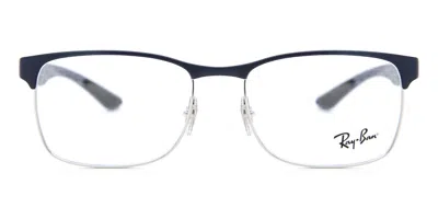 Ray Ban Rx8416 Men's Glasses, Blue, Size 55 In Black