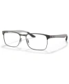 Ray Ban Rx8416 Men's Square Eyeglasses In Black Gunm