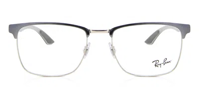 Ray Ban Rx8421 Men's Glasses, Silver, Size 52 In Gray