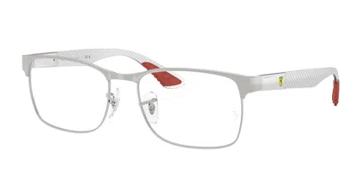 Ray Ban Rx8425m F131 Men's Glasses  Size 55 - Blue Light Block Available In Silver