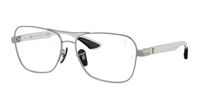 Ray Ban Rx8436m F116 Men's Glasses Gunmetal Size 58 - Blue Light Block Available In Metallic
