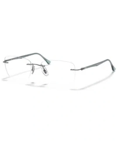 Ray Ban Rx8725 Unisex Rectangle Eyeglasses In Brown