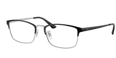 Ray Ban Rx8772d Asian Fit Men's Glasses, Black, Size 56 In Transparent
