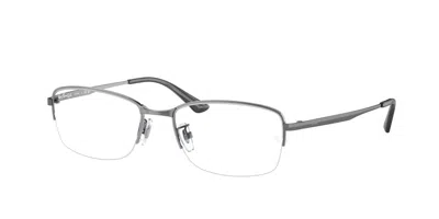 Ray Ban Rx8774d Asian Fit Men's Glasses, Gunmetal, Size 55 In Gray