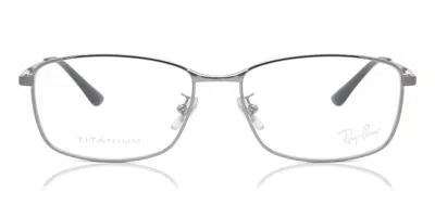 Ray Ban Rx8775d Asian Fit Men's Glasses, Gunmetal, Size 56 In Gray
