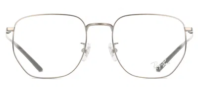 Ray Ban Rx8776d Asian Fit Men's Glasses, Gunmetal, Size 53 In Gold