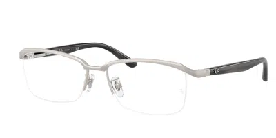 Ray Ban Rx8779d Vestibilità Orientale 1253 Occhiali Da Vista Argentati Per Uomo (solo Montatura) In Silver