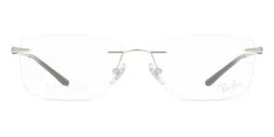 Ray Ban Rx8781d Vestibilità Orientale 1002 Occhiali Da Vista Argentati Per Uomo (solo Montatura) In Silver