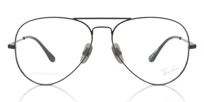 Ray Ban Rx8789 Aviator Titanium Men's Glasses, Black, Size 58