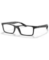 Ray Ban Rx8901 Men's Rectangle Eyeglasses In Shiny Black