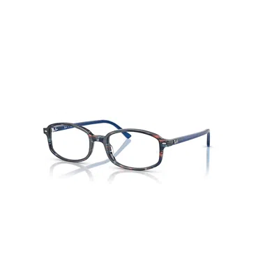 Ray Ban Sam Optics  Blau Transparent Fassung Klar Glas Polarisiert 52-19