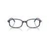 Ray Ban Sam Optics Eyeglasses Transparent Blue Frame Clear Lenses Polarized 54-19 In Transparent Blue